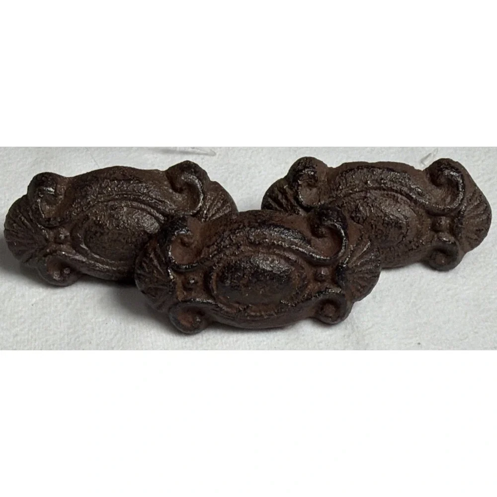 Lot Of 3 New Hobby Lobby Metal Rustic Brown Drawer Pulls Knobs 2.5